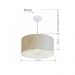Pendente Cilíndrico Md-4207 Cúpula em Tecido 55x25cm Rústico Bege - Bivolt