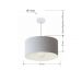 Pendente Cilíndrico Md-4207 Cúpula em Tecido 55x25cm Rústico Cinza - Bivolt