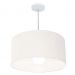 Pendente Cilíndrico Md-4208 Cúpula em Tecido 55x30cm Branco - Bivolt