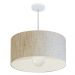 Pendente Cilíndrico Md-4208 Cúpula em Tecido 55x30cm Rústico Bege - Bivolt
