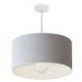 Pendente Cilíndrico Md-4208 Cúpula em Tecido 55x30cm Rústico Cinza - Bivolt