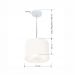 Pendente Cilíndrico Md-4209 Cúpula em Tecido 25x25cm Branco - Bivolt
