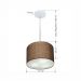 Pendente Cilíndrico Md-4209 Cúpula em Tecido 25x25cm Café - Bivolt