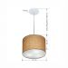 Pendente Cilíndrico Md-4209 Cúpula em Tecido 25x25cm Palha - Bivolt