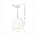 Pendente Cilíndrico Md-4210 Cúpula em Tecido 30x25cm Branco - Bivolt