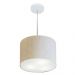 Pendente Cilíndrico Md-4210 Cúpula em Tecido 30x25cm Linho Bege - Bivolt