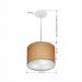 Pendente Cilíndrico Md-4210 Cúpula em Tecido 30x25cm Palha - Bivolt