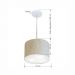 Pendente Cilíndrico Md-4210 Cúpula em Tecido 30x25cm Rústico Bege - Bivolt