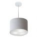Pendente Cilíndrico Md-4210 Cúpula em Tecido 30x25cm Rústico Cinza - Bivolt