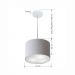 Pendente Cilíndrico Md-4210 Cúpula em Tecido 30x25cm Rústico Cinza - Bivolt
