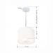 Pendente Cilíndrico Md-4211 Cúpula em Tecido 35x25cm Branco - Bivolt