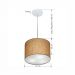 Pendente Cilíndrico Md-4211 Cúpula em Tecido 35x25cm Palha - Bivolt