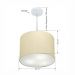 Pendente Cilíndrico Md-4212 Cúpula em Tecido 40x30cm Algodão Crú - Bivolt