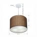 Pendente Cilíndrico Md-4212 Cúpula em Tecido 40x30cm Café - Bivolt