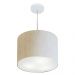 Pendente Cilíndrico Md-4212 Cúpula em Tecido 40x30cm Linho Bege - Bivolt