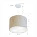 Pendente Cilíndrico Md-4212 Cúpula em Tecido 40x30cm Rústico Bege - Bivolt