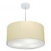 Pendente Cilíndrico Md-4213 Cúpula em Tecido 50x30cm Algodão Crú - Bivolt