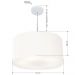 Pendente Cilíndrico Md-4213 Cúpula em Tecido 50x30cm Branco - Bivolt