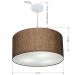 Pendente Cilíndrico Md-4213 Cúpula em Tecido 50x30cm Café - Bivolt