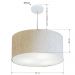 Pendente Cilíndrico Md-4213 Cúpula em Tecido 50x30cm Linho Bege - Bivolt