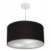 Pendente Cilíndrico Md-4213 Cúpula em Tecido 50x30cm Preto - Bivolt