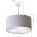 Pendente Cilíndrico Md-4213 Cúpula em Tecido 50x30cm Rústico Cinza - Bivolt