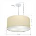 Pendente Cilíndrico Md-4214 Cúpula em Tecido 55x25cm Algodão Crú - Bivolt