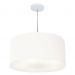 Pendente Cilíndrico Md-4214 Cúpula em Tecido 55x25cm Branco - Bivolt