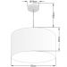 Pendente Cilíndrico Md-4214 Cúpula em Tecido 55x25cm Palha - Bivolt