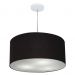 Pendente Cilíndrico Md-4214 Cúpula em Tecido 55x25cm Preto - Bivolt