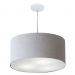 Pendente Cilíndrico Md-4214 Cúpula em Tecido 55x25cm Rústico Cinza - Bivolt