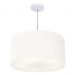 Pendente Cilíndrico Md-4215 Cúpula em Tecido 55x30cm Branco - Bivolt