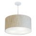 Pendente Cilíndrico Md-4215 Cúpula em Tecido 55x30cm Linho Bege - Bivolt