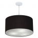 Pendente Cilíndrico Md-4215 Cúpula em Tecido 55x30cm Preto - Bivolt