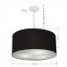 Pendente Cilíndrico Md-4215 Cúpula em Tecido 55x30cm Preto - Bivolt