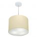 Pendente Cilíndrico Md-4216 Cúpula em Tecido 40x30cm Algodão Crú - Bivolt