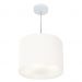 Pendente Cilíndrico Md-4216 Cúpula em Tecido 40x30cm Branco - Bivolt