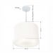 Pendente Cilíndrico Md-4216 Cúpula em Tecido 40x30cm Branco - Bivolt
