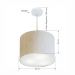 Pendente Cilíndrico Md-4216 Cúpula em Tecido 40x30cm Linho Bege - Bivolt