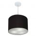 Pendente Cilíndrico Md-4216 Cúpula em Tecido 40x30cm Preto - Bivolt