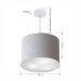Pendente Cilíndrico Md-4216 Cúpula em Tecido 40x30cm Rústico Cinza - Bivolt