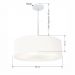 Pendente Cilíndrico Md-4217 Cúpula em Tecido 50x15cm Branco - Bivolt