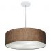 Pendente Cilíndrico Md-4217 Cúpula em Tecido 50x15cm Café - Bivolt