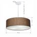 Pendente Cilíndrico Md-4217 Cúpula em Tecido 50x15cm Café - Bivolt