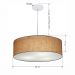 Pendente Cilíndrico Md-4217 Cúpula em Tecido 50x15cm Palha - Bivolt