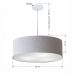 Pendente Cilíndrico Md-4217 Cúpula em Tecido 50x15cm Rústico Cinza - Bivolt