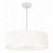 Pendente Cilíndrico Md-4218 Cúpula em Tecido 55x15cm Branco - Bivolt