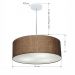 Pendente Cilíndrico Md-4218 Cúpula em Tecido 55x15cm Café - Bivolt