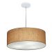 Pendente Cilíndrico Md-4218 Cúpula em Tecido 55x15cm Palha - Bivolt