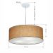 Pendente Cilíndrico Md-4218 Cúpula em Tecido 55x15cm Palha - Bivolt